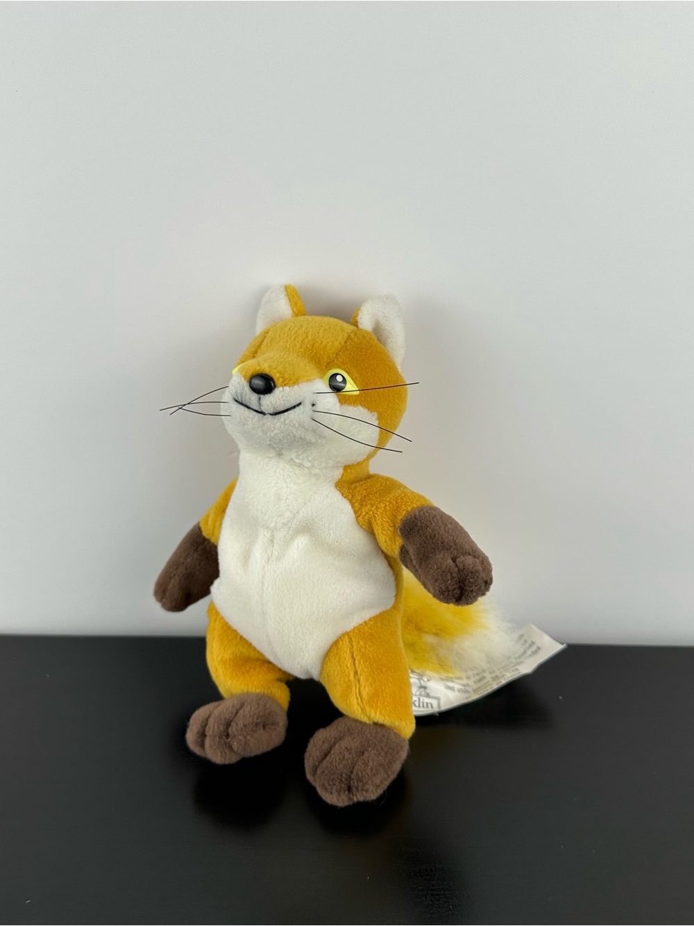 Vintage Franklin the Turtle Fox Plush Stuffed Animal 7” Beanbag Toy